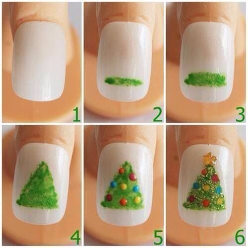 How do you do Christmas tree nails