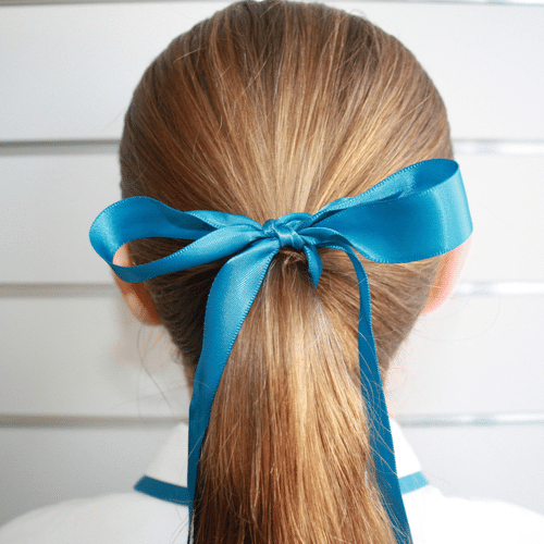 How to tie ribbon on Hair for school