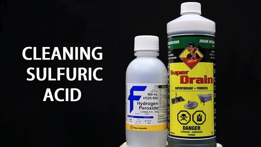 Sulphuric acid drain cleaner